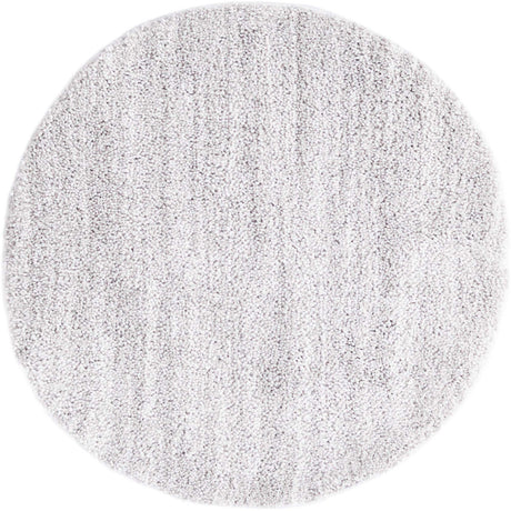 Ash Gray 3' 3 x 3' 3 Jill Zarin Shaggy Chic Round Area Rug Thick Soft Touch Fluffy & Plush Shaggy Pile 100% Polyester (Space-Dyed Yarn) With Jute Backing  Carpet for Sale at Rug Engine