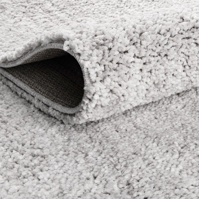 Ash Gray 7' 1 x 7' 1 Jill Zarin Shaggy Chic Round Area Rug Thick Soft Touch Fluffy & Plush Shaggy Pile 100% Polyester (Space-Dyed Yarn) With Jute Backing  Carpet for Sale at Rug Engine