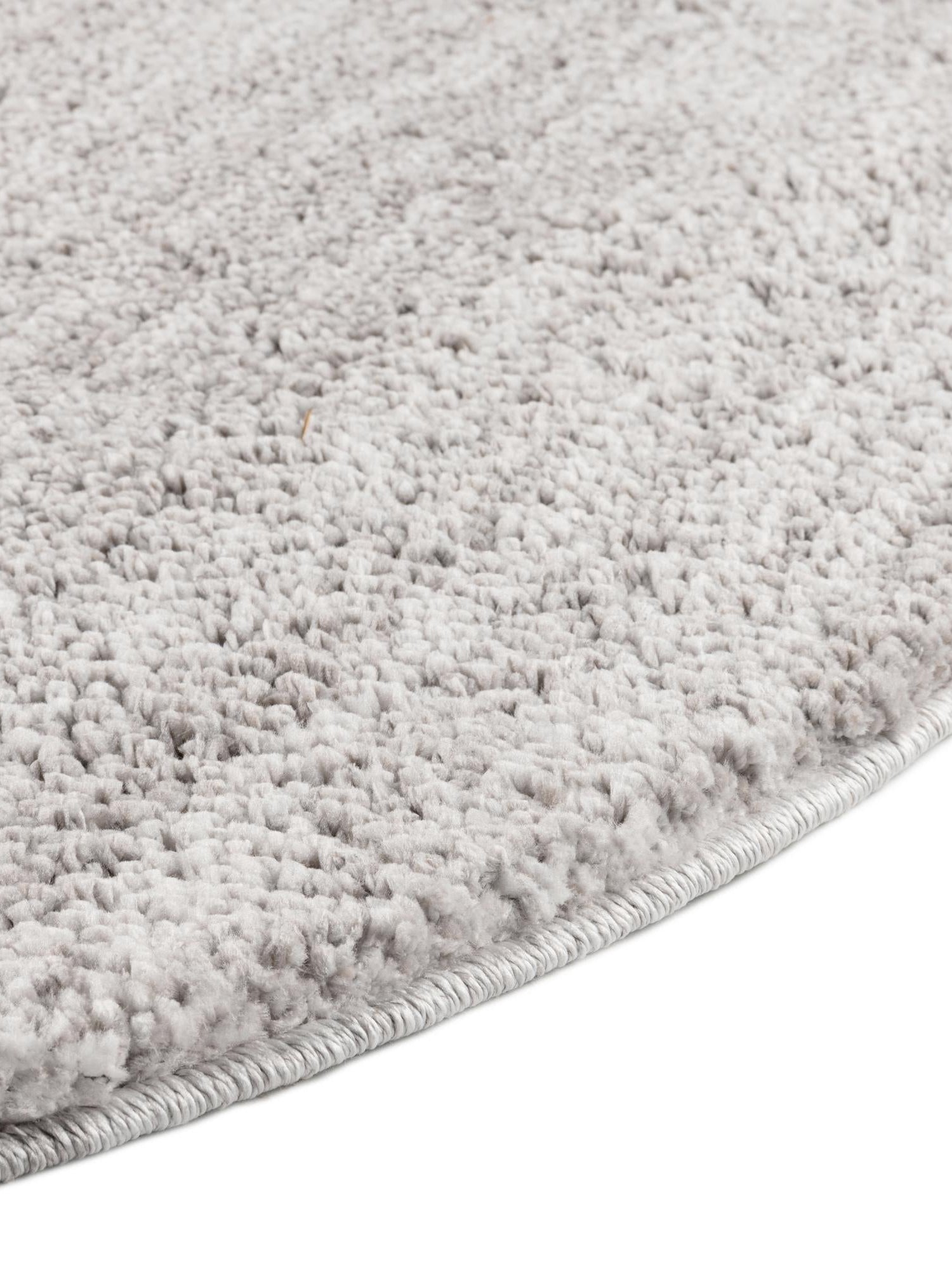 Ash Gray 7' 1 x 7' 1 Jill Zarin Shaggy Chic Round Area Rug Thick Soft Touch Fluffy & Plush Shaggy Pile 100% Polyester (Space-Dyed Yarn) With Jute Backing  Carpet for Sale at Rug Engine