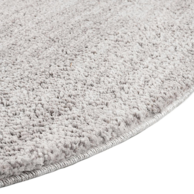 Ash Gray 7' 1 x 7' 1 Jill Zarin Shaggy Chic Round Area Rug Thick Soft Touch Fluffy & Plush Shaggy Pile 100% Polyester (Space-Dyed Yarn) With Jute Backing  Carpet for Sale at Rug Engine