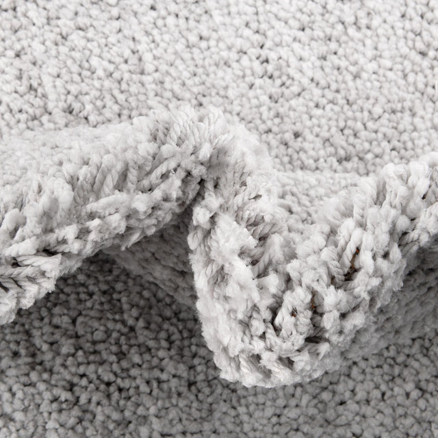 Ash Gray 7' 1 x 7' 1 Jill Zarin Shaggy Chic Round Area Rug Thick Soft Touch Fluffy & Plush Shaggy Pile 100% Polyester (Space-Dyed Yarn) With Jute Backing  Carpet for Sale at Rug Engine