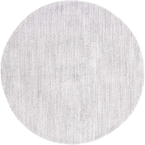 Ash Gray 7' 1 x 7' 1 Jill Zarin Shaggy Chic Round Area Rug Thick Soft Touch Fluffy & Plush Shaggy Pile 100% Polyester (Space-Dyed Yarn) With Jute Backing  Carpet for Sale at Rug Engine