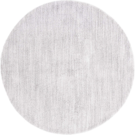 Ash Gray 7' 1 x 7' 1 Jill Zarin Shaggy Chic Round Area Rug Thick Soft Touch Fluffy & Plush Shaggy Pile 100% Polyester (Space-Dyed Yarn) With Jute Backing  Carpet for Sale at Rug Engine