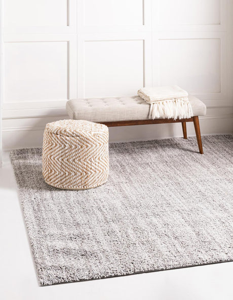Ash Gray 6' 5 x 6' 5 Jill Zarin Shaggy Chic Square Area Rug Thick Soft Touch Fluffy & Plush Shaggy Pile 100% Polyester (Space-Dyed Yarn) With Jute Backing  Carpet for Sale at Rug Engine