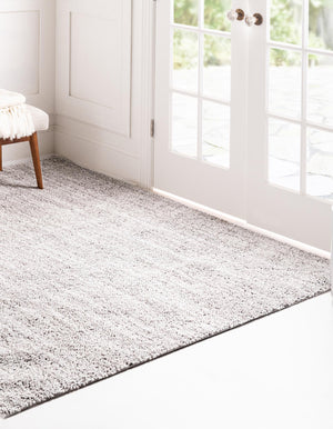 Ash Gray 6' 5 x 6' 5 Jill Zarin Shaggy Chic Square Area Rug Thick Soft Touch Fluffy & Plush Shaggy Pile 100% Polyester (Space-Dyed Yarn) With Jute Backing  Carpet for Sale at Rug Engine