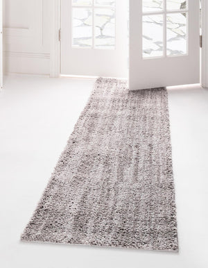 Ash Gray 2' x 8' Jill Zarin Shaggy Chic Runner Area Rug Thick Soft Touch Fluffy & Plush Shaggy Pile 100% Polyester (Space-Dyed Yarn) With Jute Backing  Carpet for Sale at Rug Engine