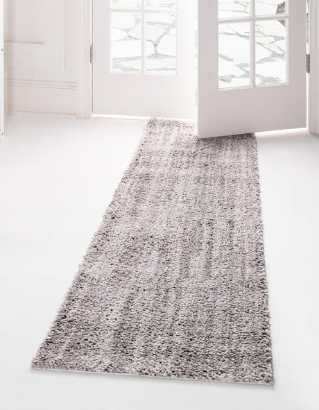 Ash Gray 2' x 8' Jill Zarin Shaggy Chic Runner Area Rug Thick Soft Touch Fluffy & Plush Shaggy Pile 100% Polyester (Space-Dyed Yarn) With Jute Backing  Carpet for Sale at Rug Engine