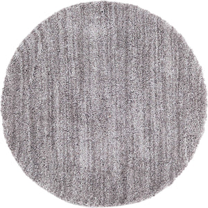 Pepper Gray 3' 3 x 3' 3 Jill Zarin Shaggy Chic Round Area Rug Thick Soft Touch Fluffy & Plush Shaggy Pile 100% Polyester (Space-Dyed Yarn) With Jute Backing  Carpet for Sale at Rug Engine