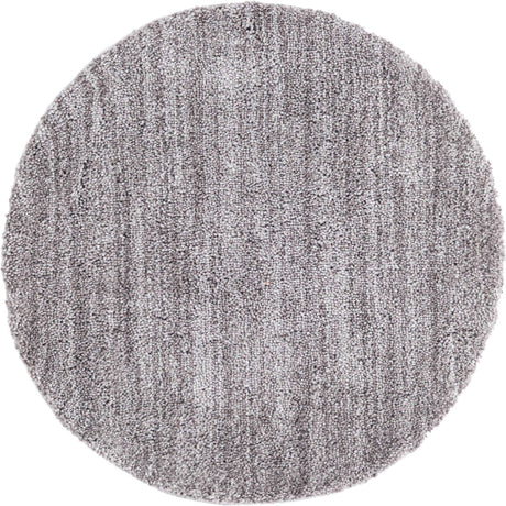 Pepper Gray 3' 3 x 3' 3 Jill Zarin Shaggy Chic Round Area Rug Thick Soft Touch Fluffy & Plush Shaggy Pile 100% Polyester (Space-Dyed Yarn) With Jute Backing  Carpet for Sale at Rug Engine