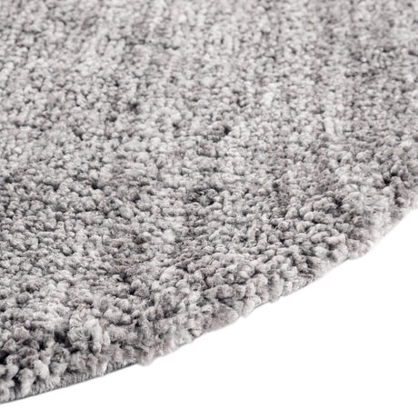 Pepper Gray 7' x 7' Jill Zarin Shaggy Chic Round Area Rug Thick Soft Touch Fluffy & Plush Shaggy Pile 100% Polyester (Space-Dyed Yarn) With Jute Backing  Carpet for Sale at Rug Engine