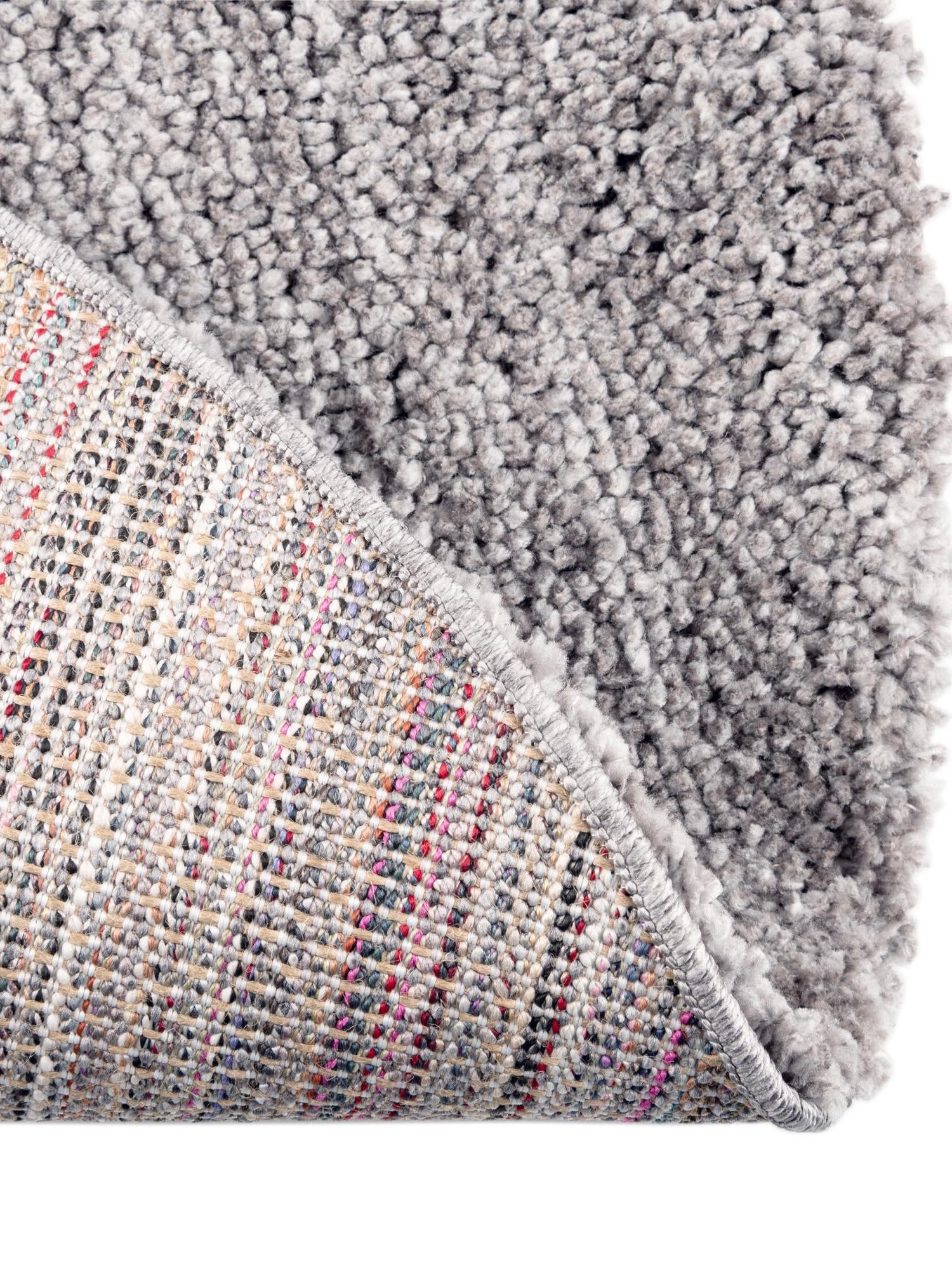 Pepper Gray 5' 3 x 5' 3 Jill Zarin Shaggy Chic Round Area Rug Thick Soft Touch Fluffy & Plush Shaggy Pile 100% Polyester (Space-Dyed Yarn) With Jute Backing  Carpet for Sale at Rug Engine