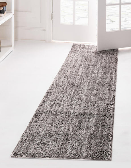 Pepper Gray 2' x 6' Jill Zarin Shaggy Chic Runner Area Rug Thick Soft Touch Fluffy & Plush Shaggy Pile 100% Polyester (Space-Dyed Yarn) With Jute Backing  Carpet for Sale at Rug Engine