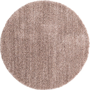 Mushroom 3' 3 x 3' 3 Jill Zarin Shaggy Chic Round Area Rug Thick Soft Touch Fluffy & Plush Shaggy Pile 100% Polyester (Space-Dyed Yarn) With Jute Backing  Carpet for Sale at Rug Engine