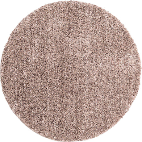 Mushroom 3' 3 x 3' 3 Jill Zarin Shaggy Chic Round Area Rug Thick Soft Touch Fluffy & Plush Shaggy Pile 100% Polyester (Space-Dyed Yarn) With Jute Backing  Carpet for Sale at Rug Engine