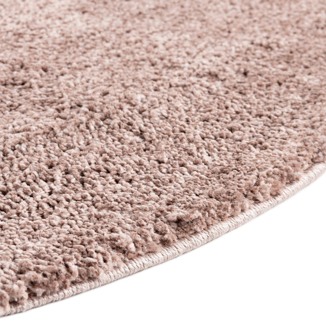 Mushroom 5' 3 x 5' 3 Jill Zarin Shaggy Chic Round Area Rug Thick Soft Touch Fluffy & Plush Shaggy Pile 100% Polyester (Space-Dyed Yarn) With Jute Backing  Carpet for Sale at Rug Engine