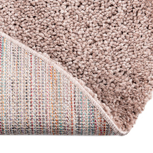 Mushroom 5' 3 x 5' 3 Jill Zarin Shaggy Chic Round Area Rug Thick Soft Touch Fluffy & Plush Shaggy Pile 100% Polyester (Space-Dyed Yarn) With Jute Backing  Carpet for Sale at Rug Engine