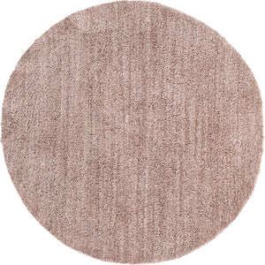 Mushroom 5' 3 x 5' 3 Jill Zarin Shaggy Chic Round Area Rug Thick Soft Touch Fluffy & Plush Shaggy Pile 100% Polyester (Space-Dyed Yarn) With Jute Backing  Carpet for Sale at Rug Engine