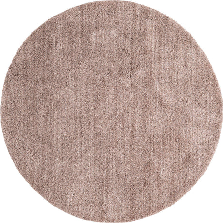 Mushroom 7' x 7' Jill Zarin Shaggy Chic Round Area Rug Thick Soft Touch Fluffy & Plush Shaggy Pile 100% Polyester (Space-Dyed Yarn) With Jute Backing  Carpet for Sale at Rug Engine