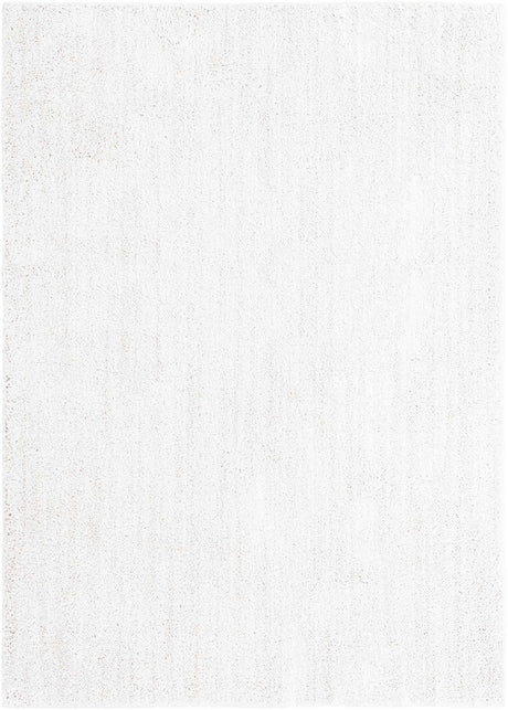 Sea Salt White 6' 5 x 9' Jill Zarin Shaggy Chic Rectangle Area Rug Thick Soft Touch Fluffy & Plush Shaggy Pile 100% Polyester (Space-Dyed Yarn) With Jute Backing  Carpet for Sale at Rug Engine