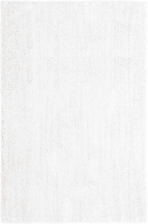 Sea Salt White 5' 3 x 8' Jill Zarin Shaggy Chic Rectangle Area Rug Thick Soft Touch Fluffy & Plush Shaggy Pile 100% Polyester (Space-Dyed Yarn) With Jute Backing  Carpet for Sale at Rug Engine