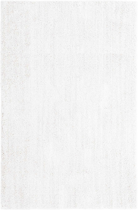 Sea Salt White 5' 3 x 8' Jill Zarin Shaggy Chic Rectangle Area Rug Thick Soft Touch Fluffy & Plush Shaggy Pile 100% Polyester (Space-Dyed Yarn) With Jute Backing  Carpet for Sale at Rug Engine