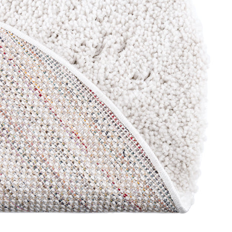 Sea Salt White 3' 3 x 3' 3 Jill Zarin Shaggy Chic Round Area Rug Thick Soft Touch Fluffy & Plush Shaggy Pile 100% Polyester (Space-Dyed Yarn) With Jute Backing  Carpet for Sale at Rug Engine