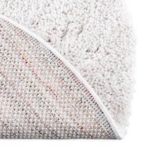 Sea Salt White 7' x 7' Jill Zarin Shaggy Chic Round Area Rug Thick Soft Touch Fluffy & Plush Shaggy Pile 100% Polyester (Space-Dyed Yarn) With Jute Backing  Carpet for Sale at Rug Engine