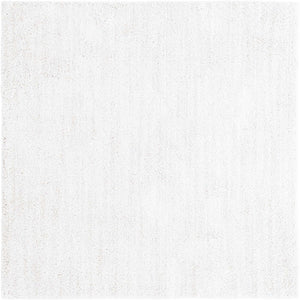 Sea Salt White 7' 10 x 7' 10 Jill Zarin Shaggy Chic Square Area Rug Thick Soft Touch Fluffy & Plush Shaggy Pile 100% Polyester (Space-Dyed Yarn) With Jute Backing  Carpet for Sale at Rug Engine