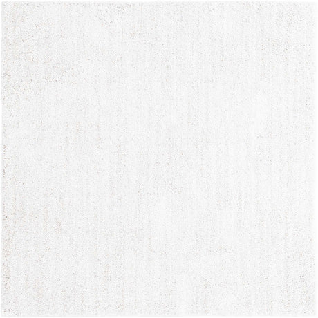 Sea Salt White 7' 10 x 7' 10 Jill Zarin Shaggy Chic Square Area Rug Thick Soft Touch Fluffy & Plush Shaggy Pile 100% Polyester (Space-Dyed Yarn) With Jute Backing  Carpet for Sale at Rug Engine