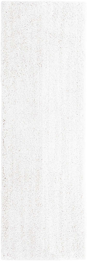 Sea Salt White 2' x 6' Jill Zarin Shaggy Chic Runner Area Rug Thick Soft Touch Fluffy & Plush Shaggy Pile 100% Polyester (Space-Dyed Yarn) With Jute Backing  Carpet for Sale at Rug Engine