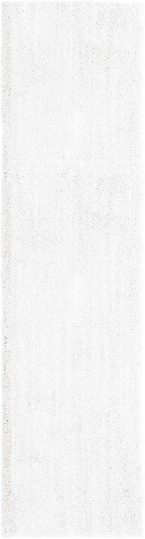 Sea Salt White 2' 7 x 10' Jill Zarin Shaggy Chic Runner Area Rug Thick Soft Touch Fluffy & Plush Shaggy Pile 100% Polyester (Space-Dyed Yarn) With Jute Backing  Carpet for Sale at Rug Engine