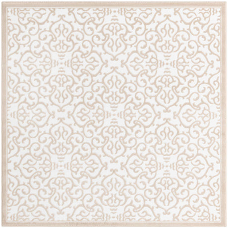 Snow White 6' x 6' Rushmore Square Area Rug 55% Polypropylene & 45% Polyester Durable Quality Carpet for Indoor Home Decorating for Sale at Rug Engine