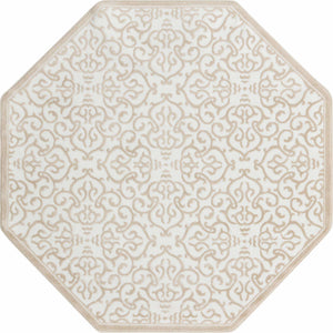 Snow White 6' x 6' Rushmore Octagon Area Rug 55% Polypropylene & 45% Polyester Durable Quality Carpet for Indoor Home Decorating for Sale at Rug Engine