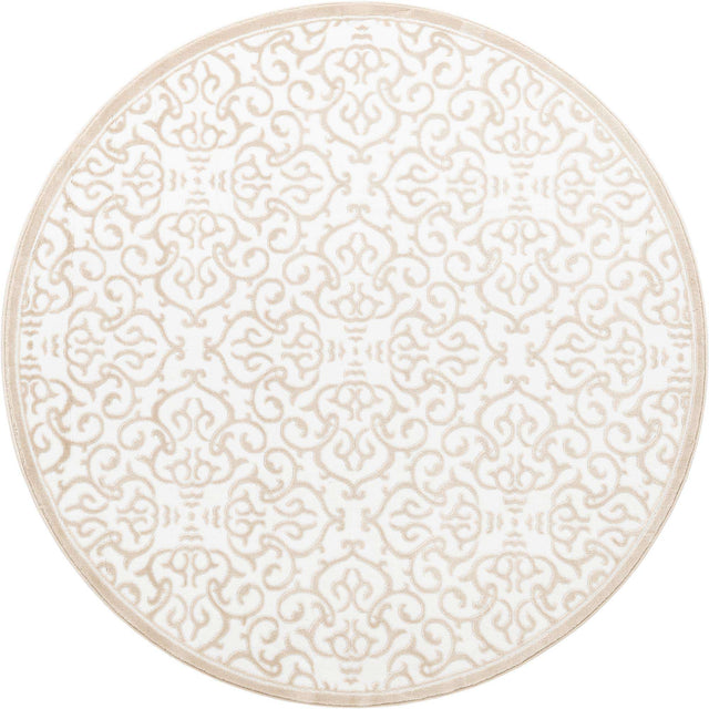 Snow White 6' x 6' Rushmore Round Area Rug 55% Polypropylene & 45% Polyester Durable Quality Carpet for Indoor Home Decorating for Sale at Rug Engine