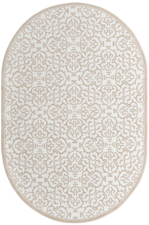 Snow White 6' x 9' Rushmore Oval Area Rug 55% Polypropylene & 45% Polyester Durable Quality Carpet for Indoor Home Decorating for Sale at Rug Engine