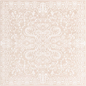 Beige 6' x 6' Rushmore Square Area Rug 55% Polypropylene & 45% Polyester Durable Quality Carpet for Indoor Home Decorating for Sale at Rug Engine