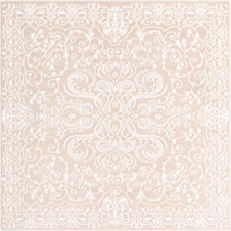 Beige 6' x 6' Rushmore Square Area Rug 55% Polypropylene & 45% Polyester Durable Quality Carpet for Indoor Home Decorating for Sale at Rug Engine