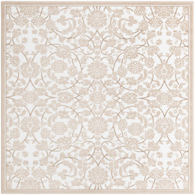 Snow White 6' x 6' Rushmore Square Area Rug 55% Polypropylene & 45% Polyester Durable Quality Carpet for Indoor Home Decorating for Sale at Rug Engine
