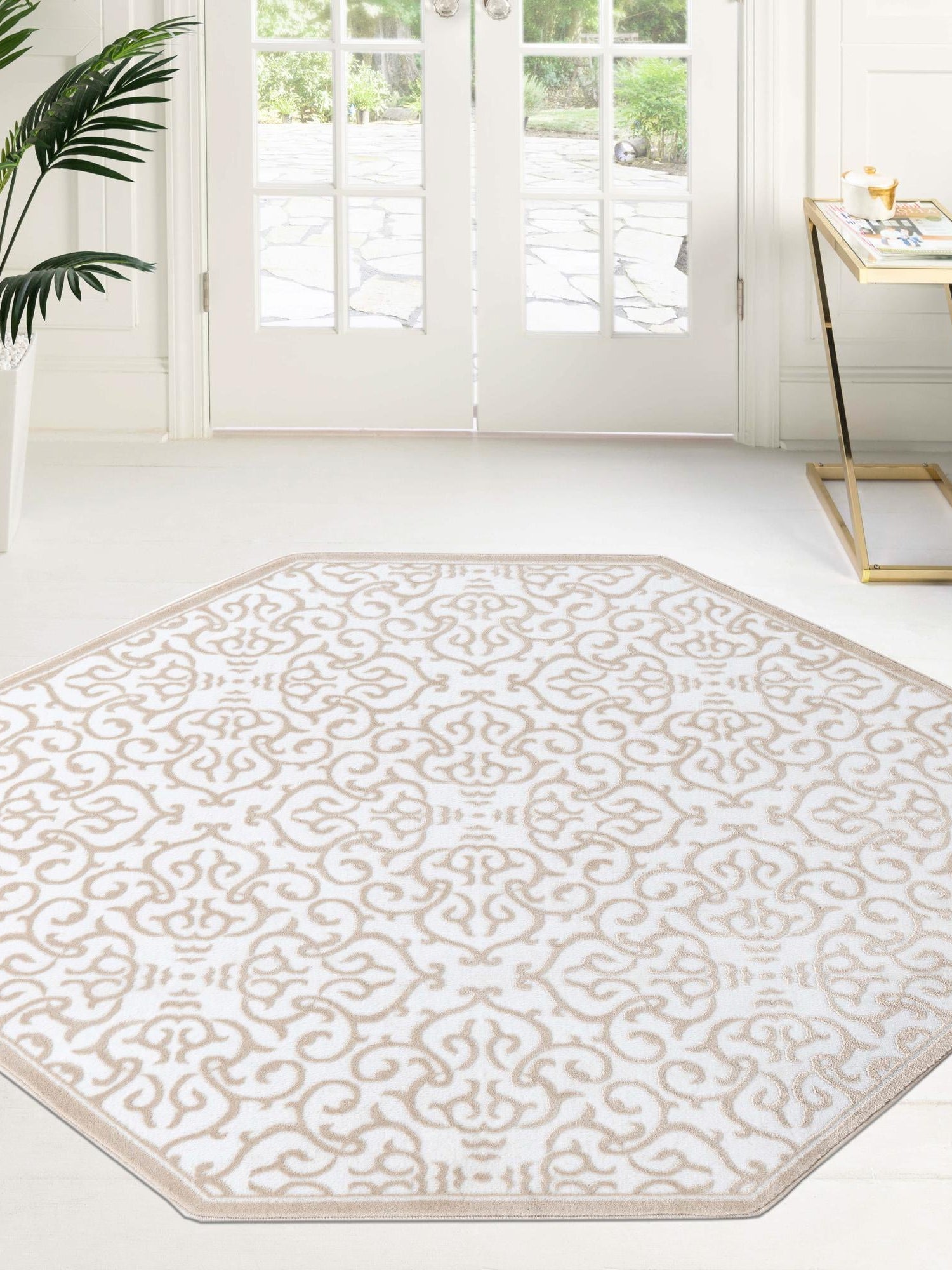 Snow White 5' 3 x 5' 3 Rushmore Octagon Area Rug 55% Polypropylene & 45% Polyester Durable Quality Carpet for Indoor Home Decorating for Sale at Rug Engine