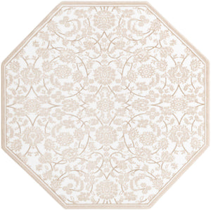 Snow White 6' x 6' Rushmore Octagon Area Rug 55% Polypropylene & 45% Polyester Durable Quality Carpet for Indoor Home Decorating for Sale at Rug Engine