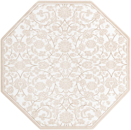 Snow White 6' x 6' Rushmore Octagon Area Rug 55% Polypropylene & 45% Polyester Durable Quality Carpet for Indoor Home Decorating for Sale at Rug Engine