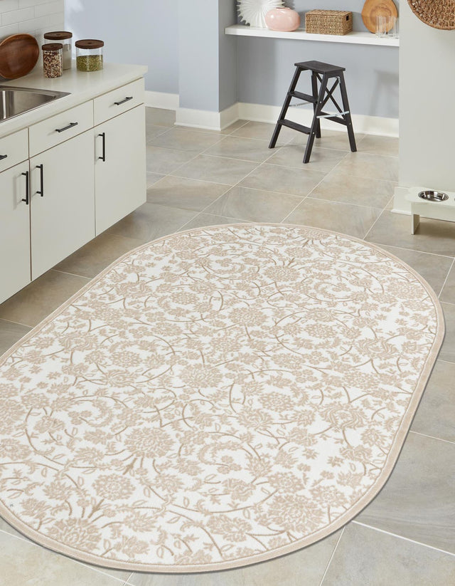 Snow White 5' 3 x 8' Rushmore Oval Area Rug 55% Polypropylene & 45% Polyester Durable Quality Carpet for Indoor Home Decorating for Sale at Rug Engine