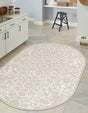 Snow White 7' 1 x 10' Rushmore Oval Area Rug 55% Polypropylene & 45% Polyester Durable Quality Carpet for Indoor Home Decorating for Sale at Rug Engine