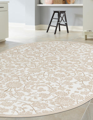 Snow White 4' 1 x 6' 1 Rushmore Oval Area Rug 55% Polypropylene & 45% Polyester Durable Quality Carpet for Indoor Home Decorating for Sale at Rug Engine