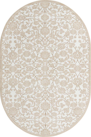 Snow White 6' x 9' Rushmore Oval Area Rug 55% Polypropylene & 45% Polyester Durable Quality Carpet for Indoor Home Decorating for Sale at Rug Engine