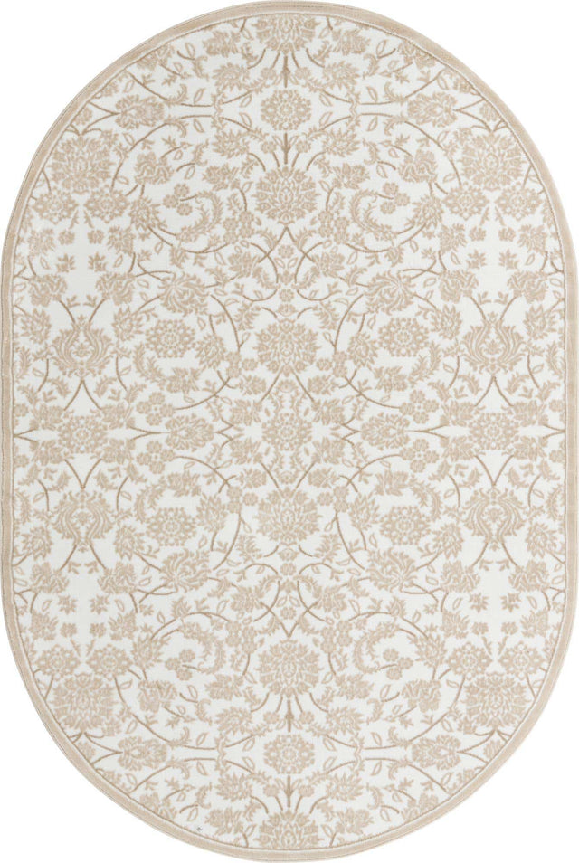 Snow White 6' x 9' Rushmore Oval Area Rug 55% Polypropylene & 45% Polyester Durable Quality Carpet for Indoor Home Decorating for Sale at Rug Engine