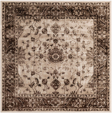 Cream 6' x 6' Rushmore Square Area Rug 55% Polypropylene & 45% Polyester Durable Quality Carpet for Indoor Home Decorating for Sale at Rug Engine