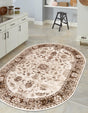 Cream 6' x 9' Rushmore Oval Area Rug 55% Polypropylene & 45% Polyester Durable Quality Carpet for Indoor Home Decorating for Sale at Rug Engine