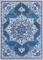 Navy Blue 10' 6 x 14' Renaissance Washable Rectangle Rug