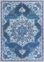 Navy Blue 7' 3 x 10' Renaissance Washable Rectangle Rug